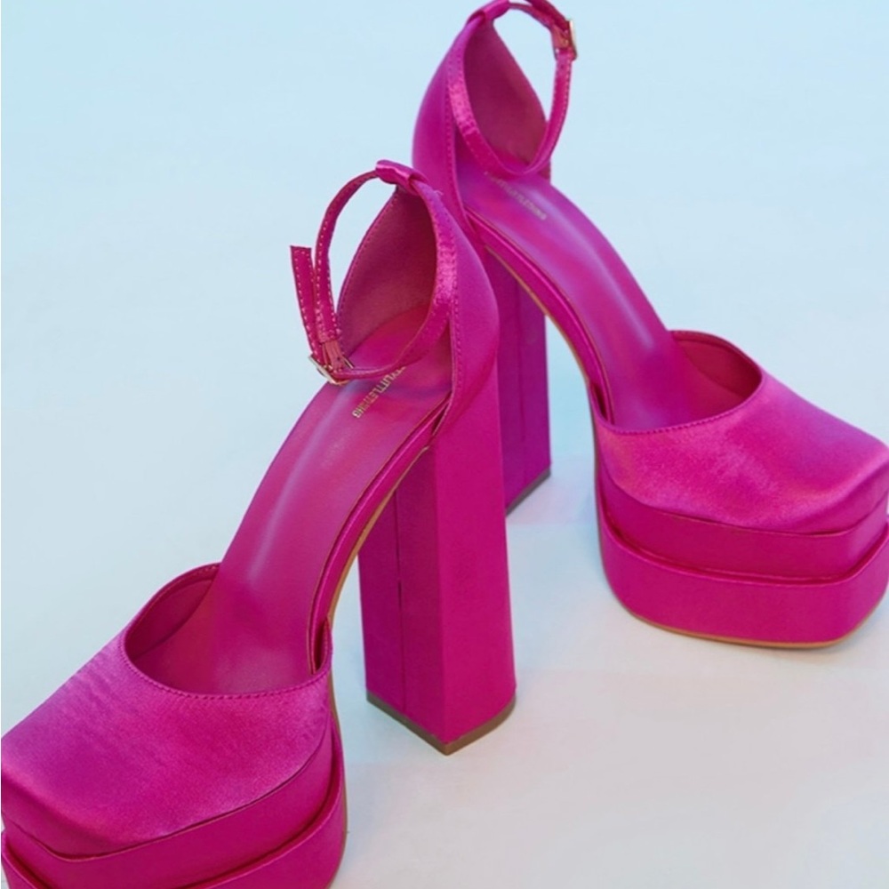 Elegant Pink Platform Heels